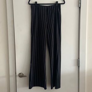 Flared pinstriped leggings